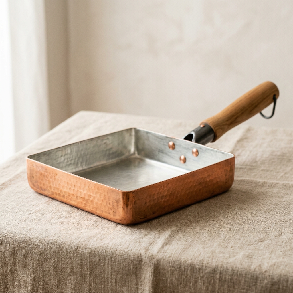 玉子焼き器 銅 — 関東型 18cm